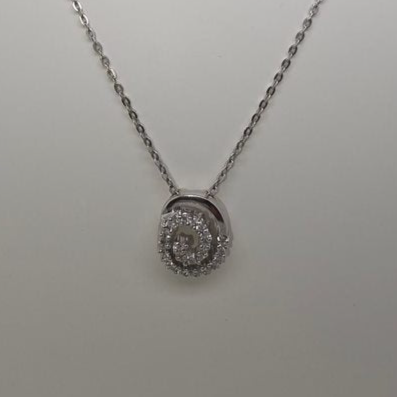 18CT WHITE GOLD DIAMOND PENDANT