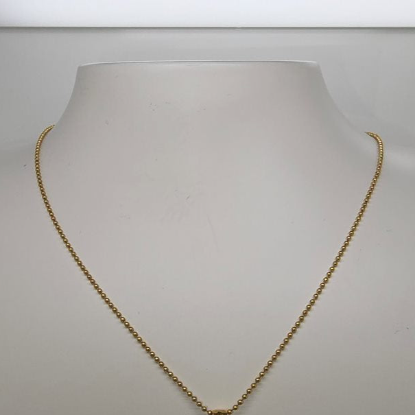 18CT YELLOW GOLD ITALIAN IMPORTED BALL CHAIN