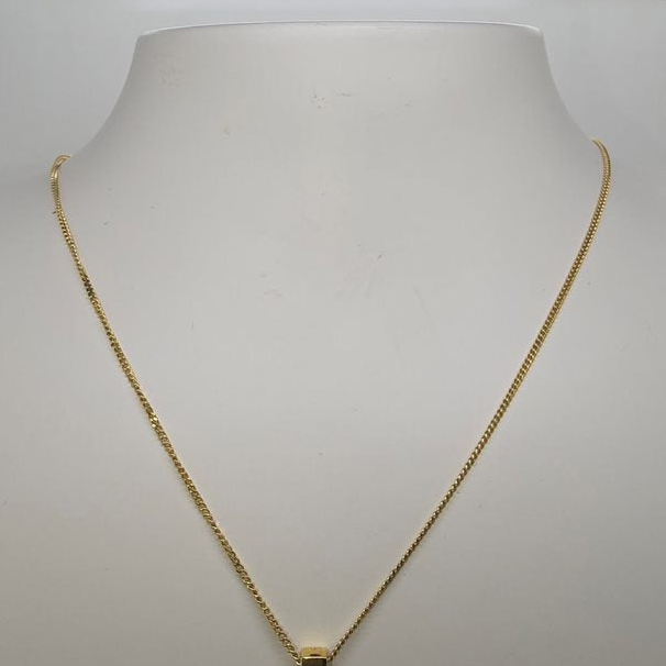 18CT YELLOW GOLD ITALIAN 45CM CURB CHAIN