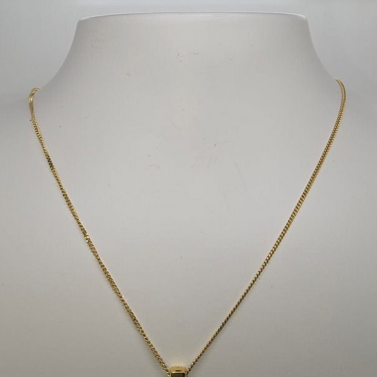 18CT YELLOW GOLD ITALIAN 45CM CURB CHAIN