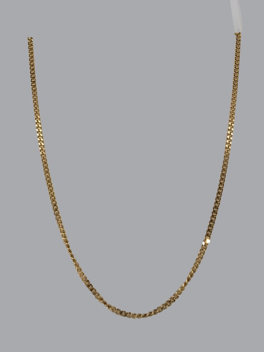 9CT YELLOW GOLD 55M DIAMOND CUT CURB CHAIN 4.82GRAMS