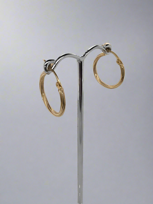 9CT YELLOW GOLD HOOP EARRINGS