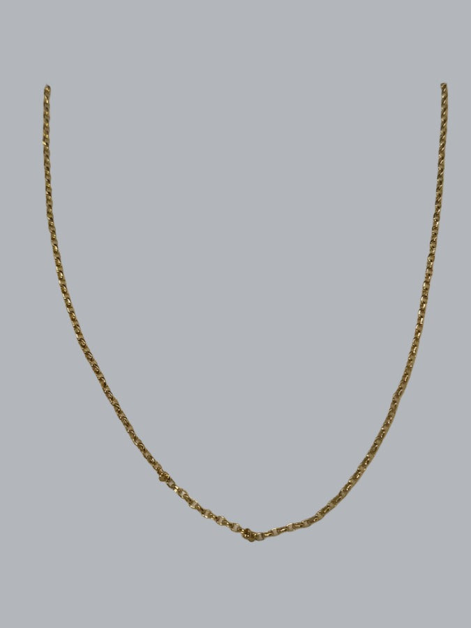 9CT YELLOW GOLD 80CM OVAL BELCHER CHAIN 4.16GRAMS