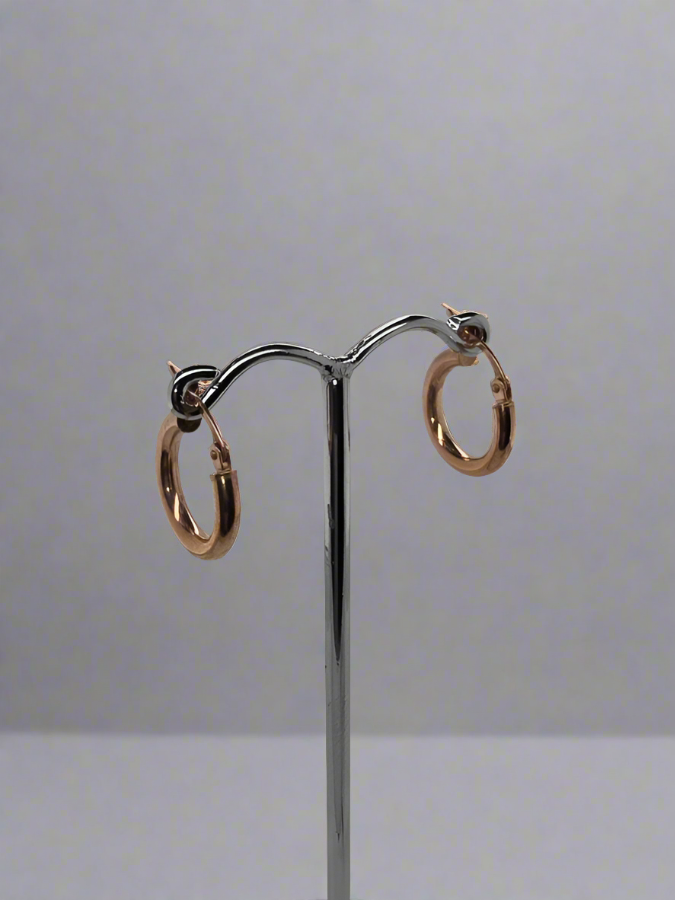 9CT ROSE GOLD HOOP EARRINGS