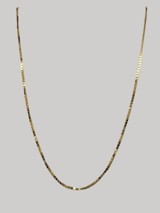 9CT YELLOW GOLD 50CM BOX CHAIN 3.12GRAMS