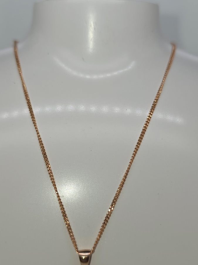 9CT ROSE GOLD IMPORTED ITALIAN 50CM FINE CURB CHAIN 1.64GRAMS