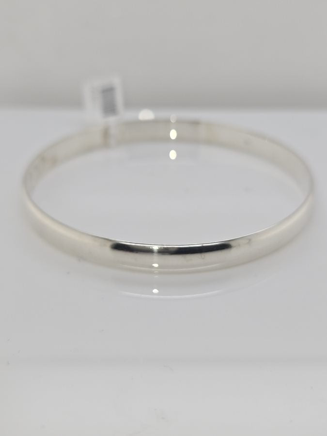 STERLING SILVER SOLID HANDMADE BANGLE ROUND BANGLE