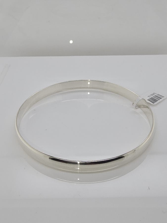 STERLING SILVER SOLID HANDMADE BANGLE 1/2 ROUND BANGLE