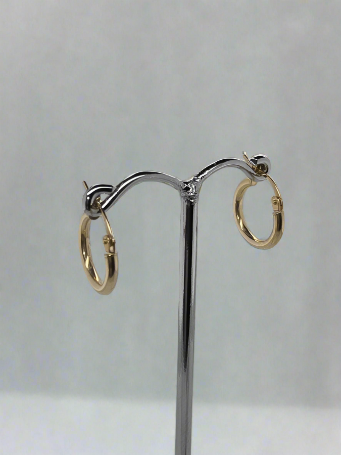 9CT YELLOW GOLD HOOP EARRINGS