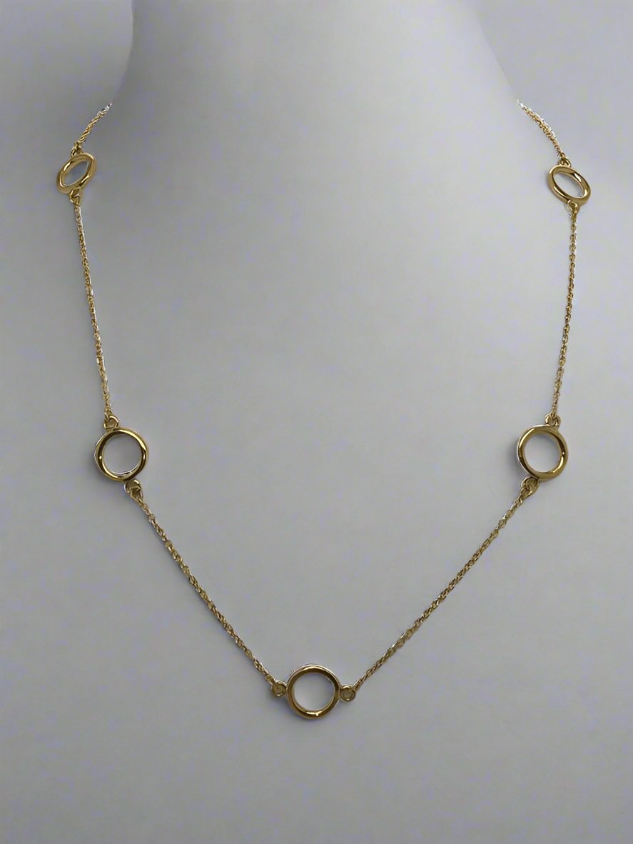 9CT YELLOW GOLD IMPORTED TRACE CHAIN NECKLACE