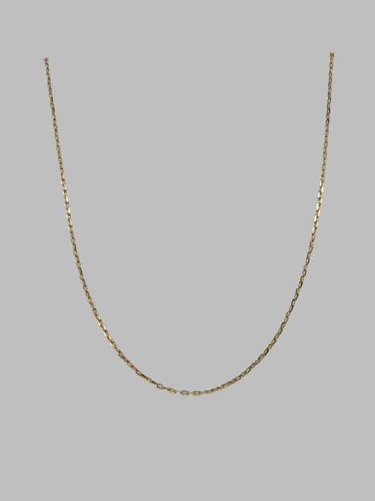 9CT YELLOW GOLD ITALIAN 45CM DIAMOND CUT TRACE CHAIN 1.7GRAMS