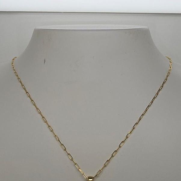 9CT YELLOW GOLD 45CM PAPERCLIP CHAIN