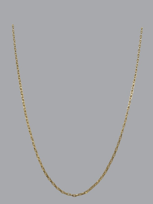 9CT YELLOW GOLD 55CM OVAL BELCHER CHAIN 2.74GRAMS