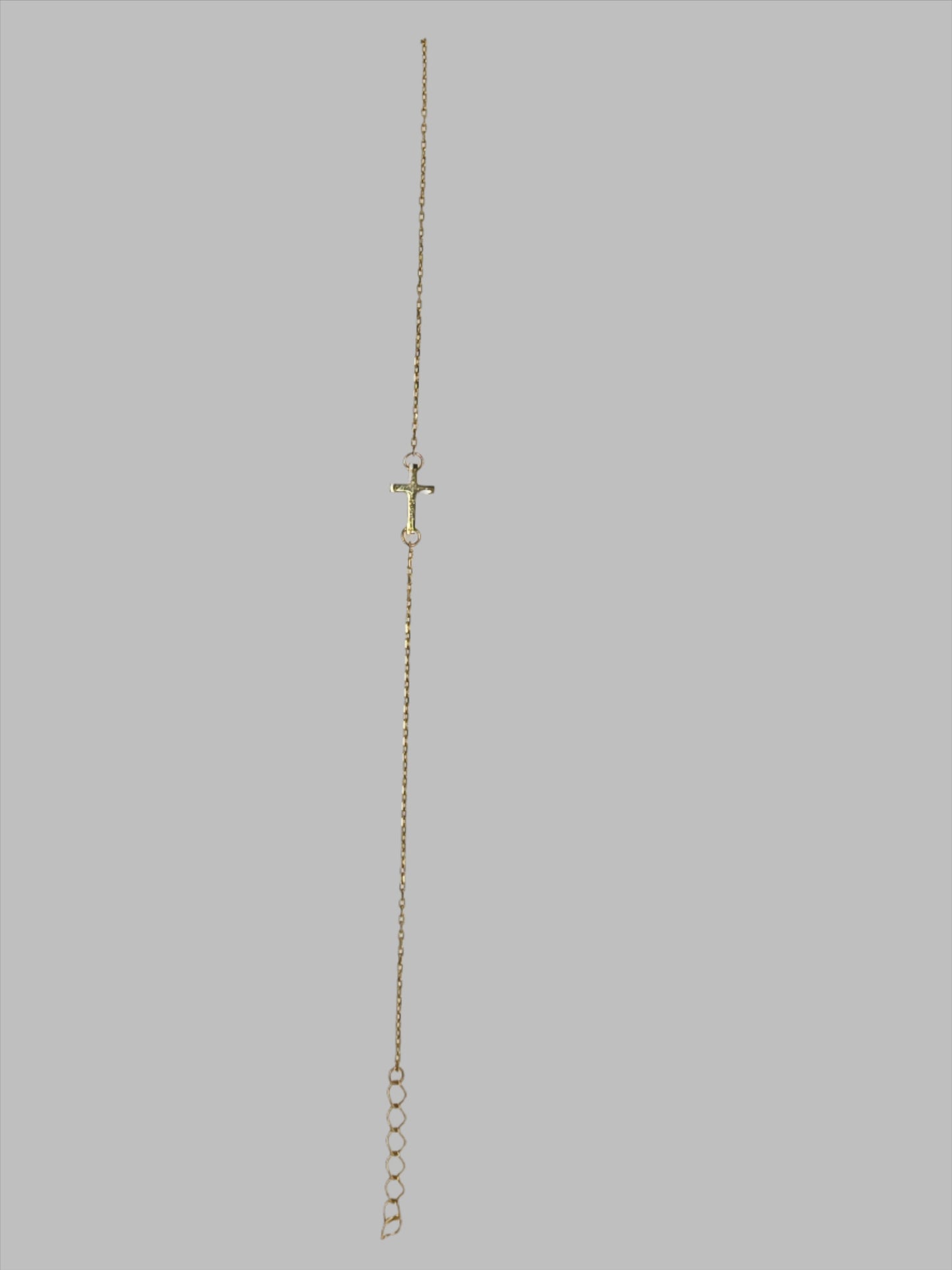 9CT YELLOW GOLD IMPORTED FORZATINA CROSS BRACELET