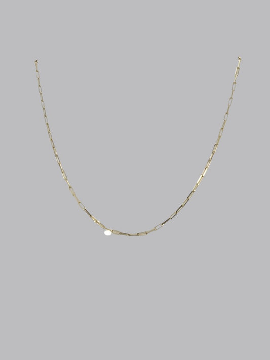 9CT YELLOW GOLD IMPORTED 42CM PAPERCLIP CHAIN 1.02GRAMS