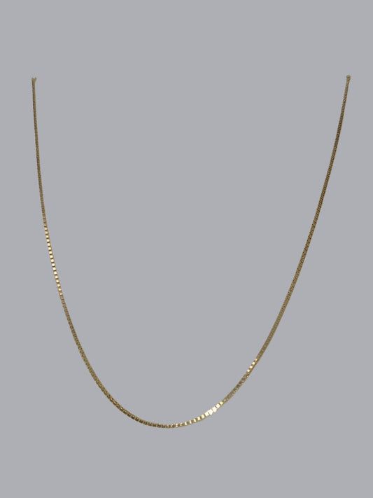 9CT YELLOW GOLD IMPORTED ITALIAN FINE SOLID CURB CHAIN 60CM 3.15GRAMS