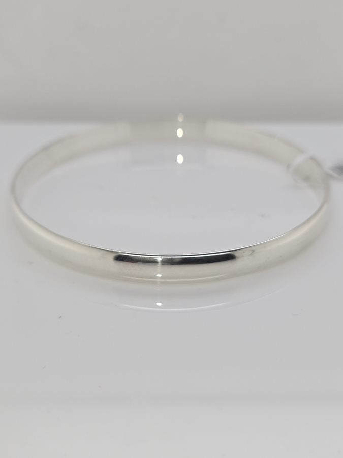 STERLING SILVER 1/2 ROUND BANGLE