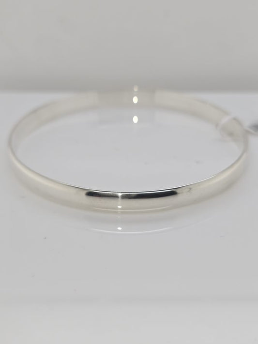 STERLING SILVER 1/2 ROUND BANGLE