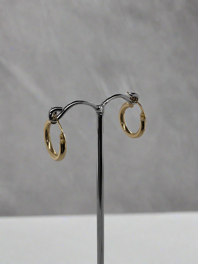 9CT YELLOW GOLD HOOP EARRINGS