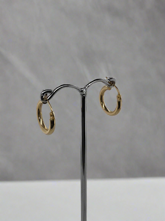 9CT YELLOW GOLD HOOP EARRINGS