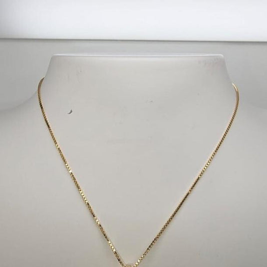 9CT YELLOW GOLD ITALIAN BOX CHAIN 42CM