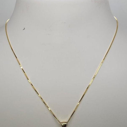 9CT YELLOW GOLD ITALIAN IMPORTED 45CM BOX CHAIN