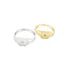 SUE SENSI 18CT GOLD PLATED CUBIC ZIRCONIA KISS KISS SIGNET RING.