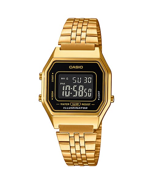 CASIO WATCH DIGITAL GOLD TONE. LA680WGA-1B