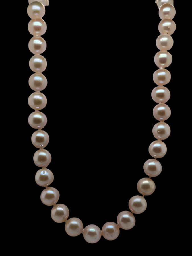 9-10MM PINK FRESH WATER PEARL STRAND 80CMS