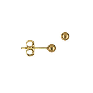 9CT YELLOW GOLD 3MM BALL STUD EARRINGS
