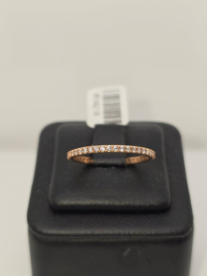 9CT ROSE GOLD IMPORTED CUBIC ZIRCONIA RING