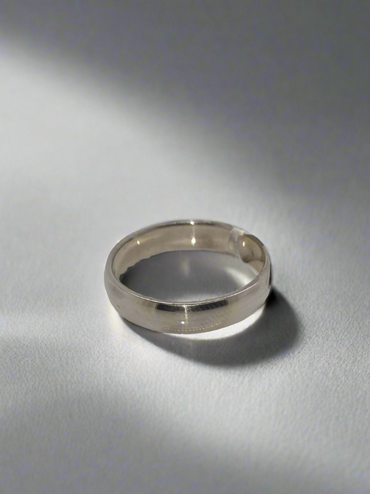 STERLING SILVER 4MM HALF ROUND PLAIN RING