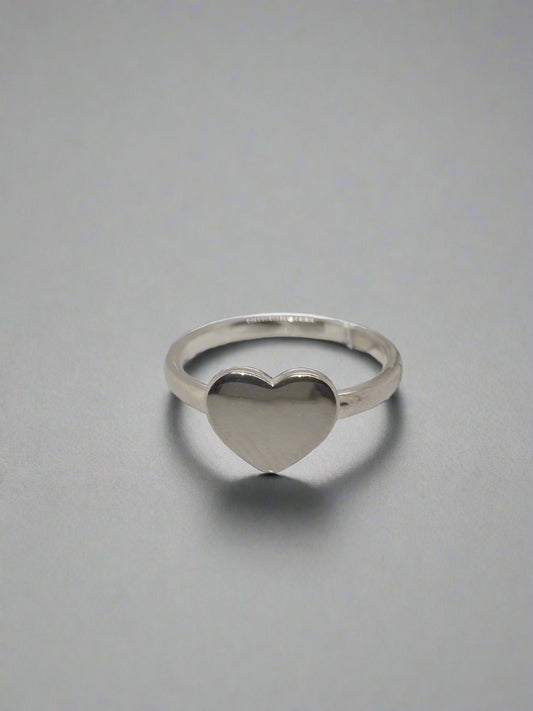 STERLING SILVER 9MM HEART RING