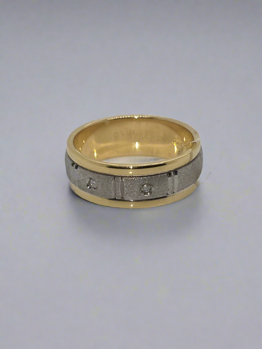 18CT TWO-TONE RING