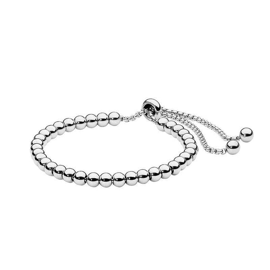 ELLANI STAINLESS STEEL 5MM BALL BRACELET WITH SLIDER SB176S