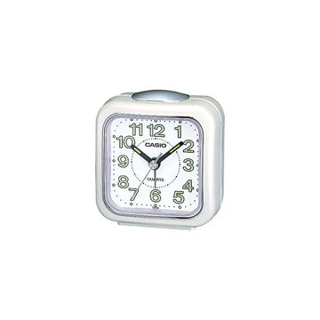 CASIO ALARM CLOCK WHITE CASE WITH LIGHT. TQ142-7